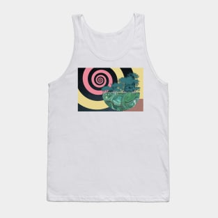 Abstract Collage Bonsai Planet Vortex Tank Top